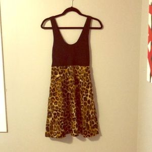 Express leopard pocket dress